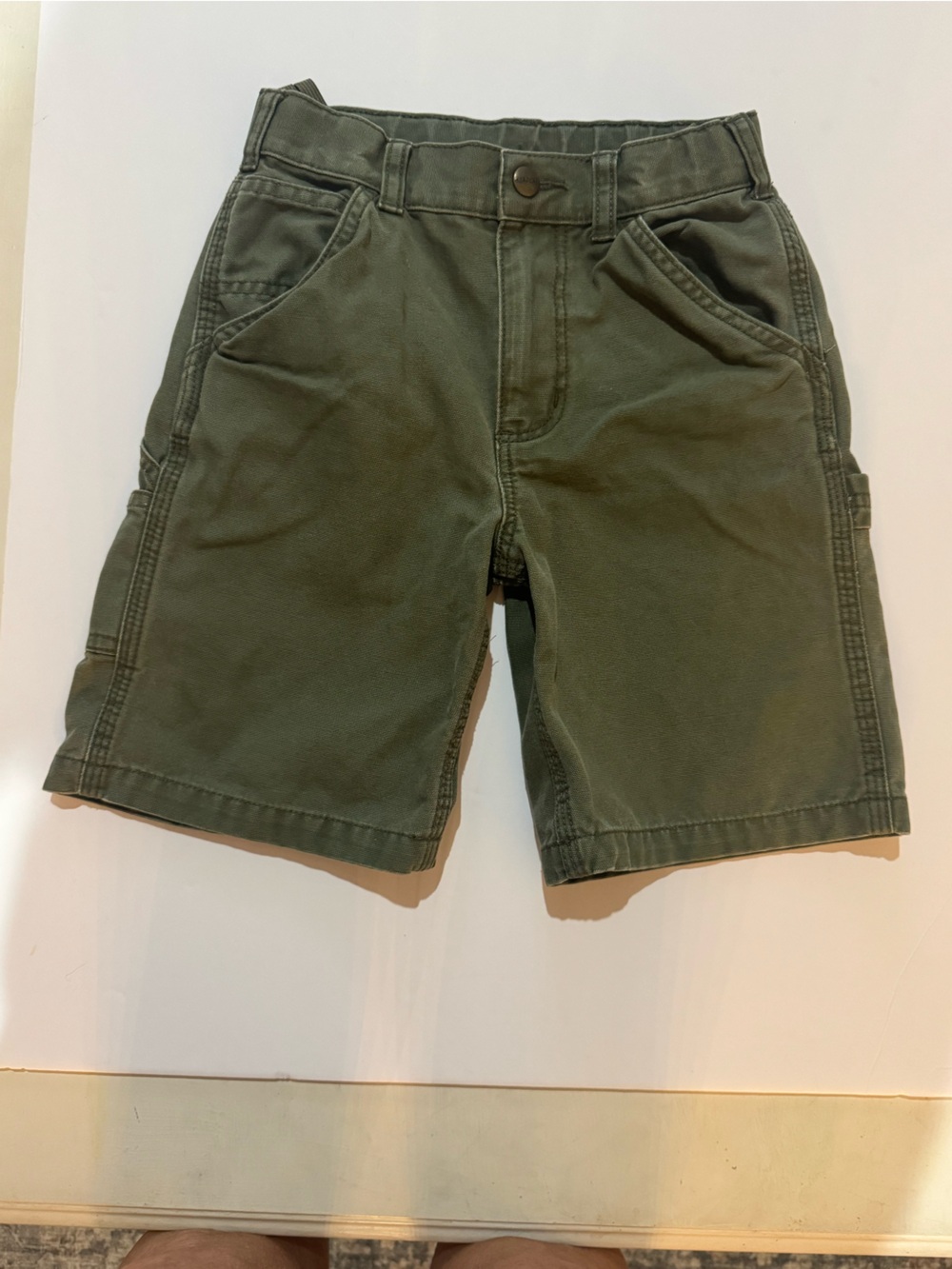Carhartt Kids Olive Green Cargo Shorts